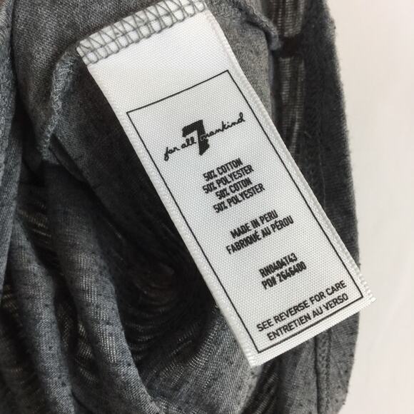 7 for all Mankind Muscle Tank, XS, Grey - Picture 3 of 4